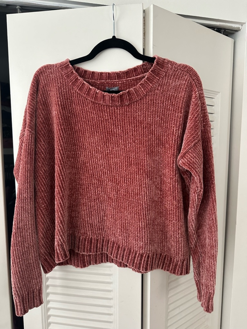 aerie Chenille Crewneck Sweater in Dusty Rose